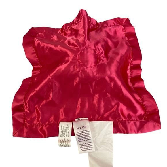 Parents Choice Pink Grey Elephant Plush Security Blanket Lovey Satin Trim 12x12" - Picture 9 of 13